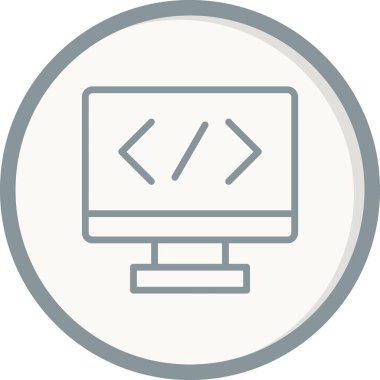 Modern simge vektör illüstrasyonu programlanıyor