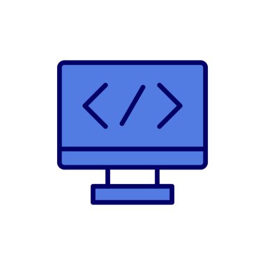 Modern simge vektör illüstrasyonu programlanıyor