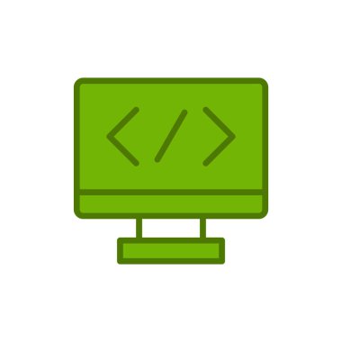 Modern simge vektör illüstrasyonu programlanıyor