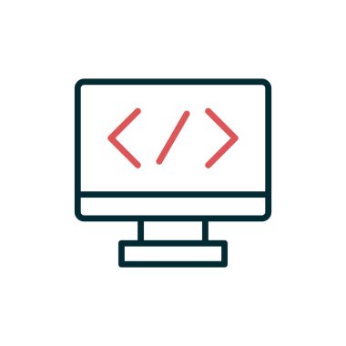 Modern simge vektör illüstrasyonu programlanıyor