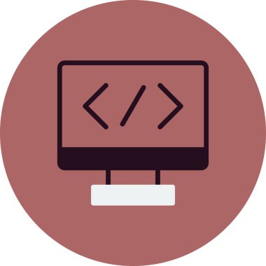 Modern simge vektör illüstrasyonu programlanıyor