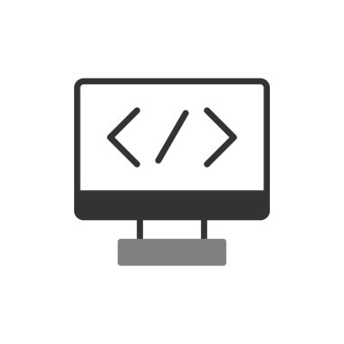 Modern simge vektör illüstrasyonu programlanıyor