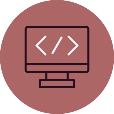 Modern simge vektör illüstrasyonu programlanıyor