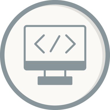 Modern simge vektör illüstrasyonu programlanıyor