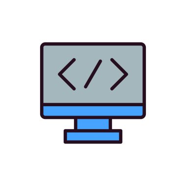 Modern simge vektör illüstrasyonu programlanıyor