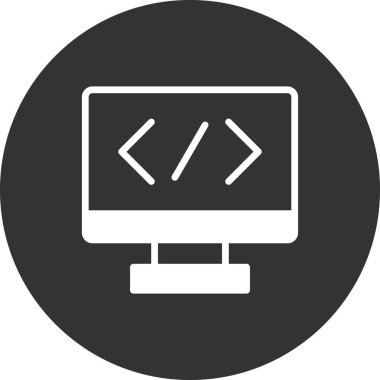 Modern simge vektör illüstrasyonu programlanıyor