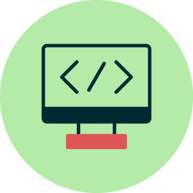 Modern simge vektör illüstrasyonu programlanıyor