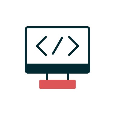 Modern simge vektör illüstrasyonu programlanıyor