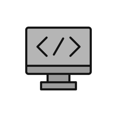 Modern simge vektör illüstrasyonu programlanıyor