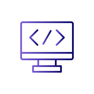 Modern simge vektör illüstrasyonu programlanıyor