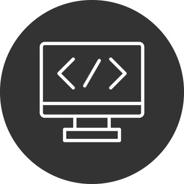 Modern simge vektör illüstrasyonu programlanıyor