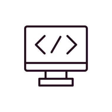 Modern simge vektör illüstrasyonu programlanıyor