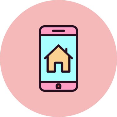 akıllı telefon, basit vektör illüstrasyon tasarımı