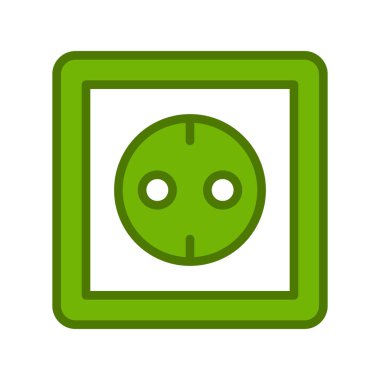 Soket modern simge vektör illüstrasyonu