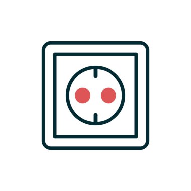 Soket modern simge vektör illüstrasyonu