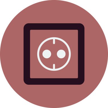 Soket modern simge vektör illüstrasyonu