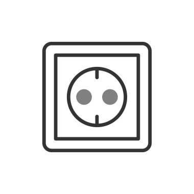 Soket modern simge vektör illüstrasyonu