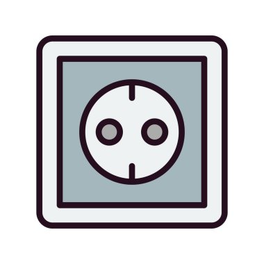 Soket modern simge vektör illüstrasyonu