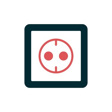 Soket modern simge vektör illüstrasyonu