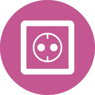 Soket modern simge vektör illüstrasyonu