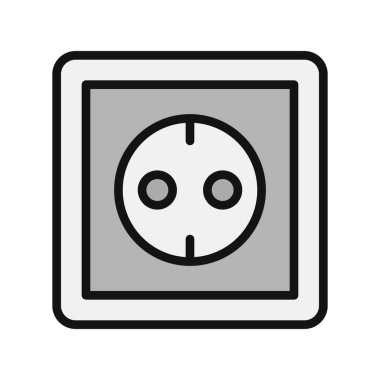 Soket modern simge vektör illüstrasyonu