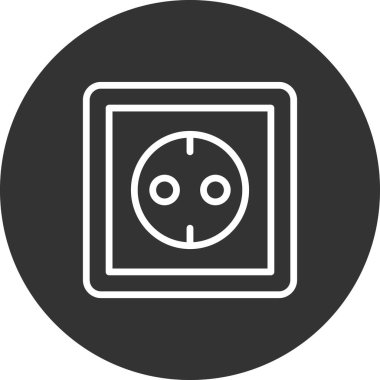 Soket modern simge vektör illüstrasyonu