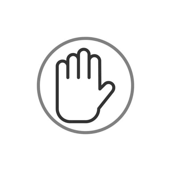 Hand Pictogram Vector Illustratie Ontwerp — Stockvector