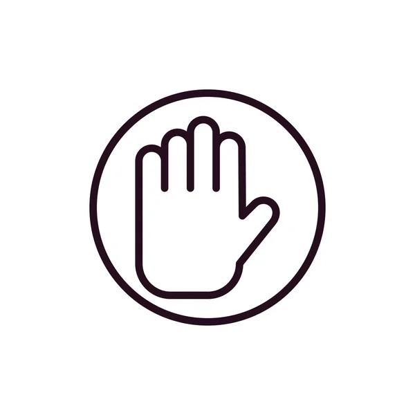 Hand Pictogram Vector Illustratie Ontwerp — Stockvector