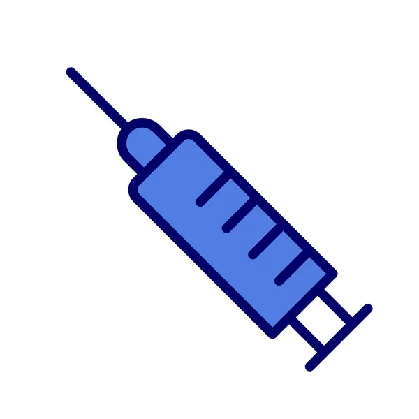 Injectiespuit Pictogram Vector Illustratie — Stockvector