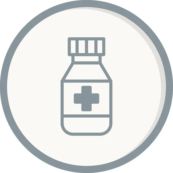 Medizinflasche Einfaches Design — Stockvektor