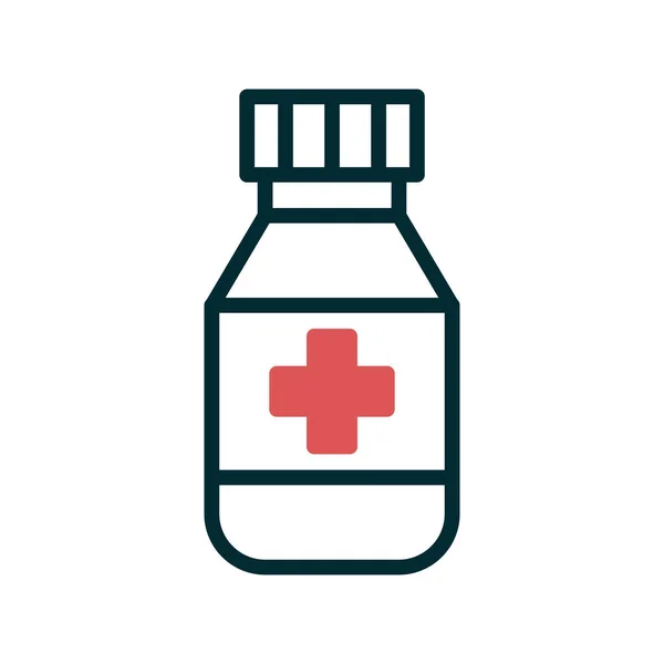 Medicine Bottle Simple Design — Stock Vector