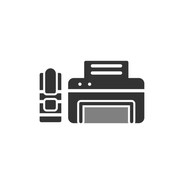 Printer Web Icoon Eenvoudige Illustratie — Stockvector