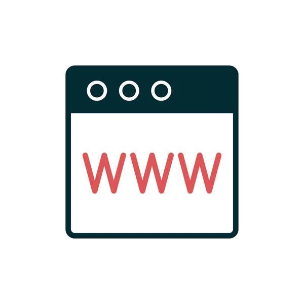 Navegador Web Design Simples Ilustração Vetorial —  Vetores de Stock