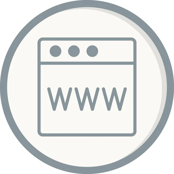 Browser Web Semplice Disegno Illustrazione Vettoriale — Vettoriale Stock
