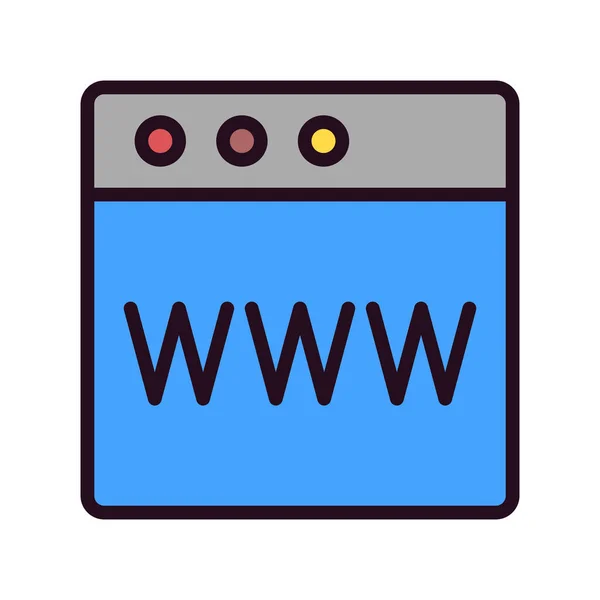 Navegador Web Design Simples Ilustração Vetorial — Vetor de Stock
