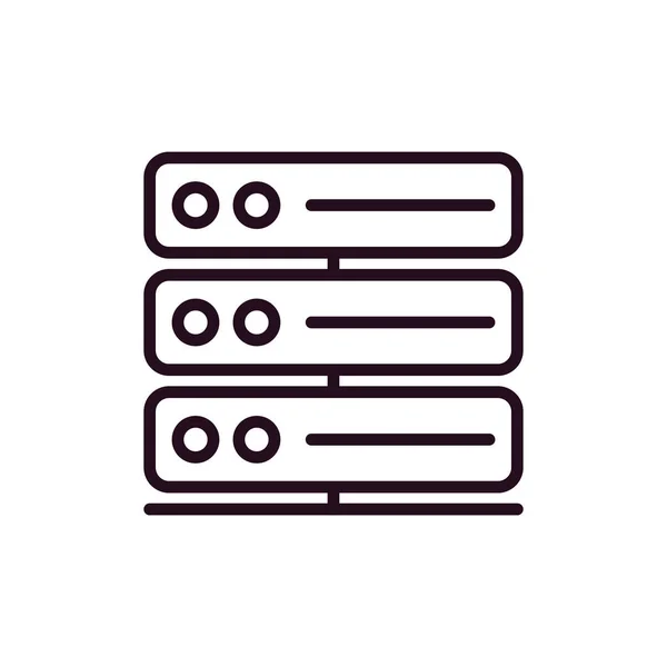 Data Server Simple Icon Vector Illustration — Vetor de Stock