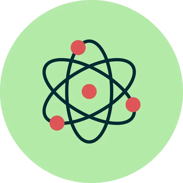 Atom Web Ikon Vektor Illusztráció — Stock Vector