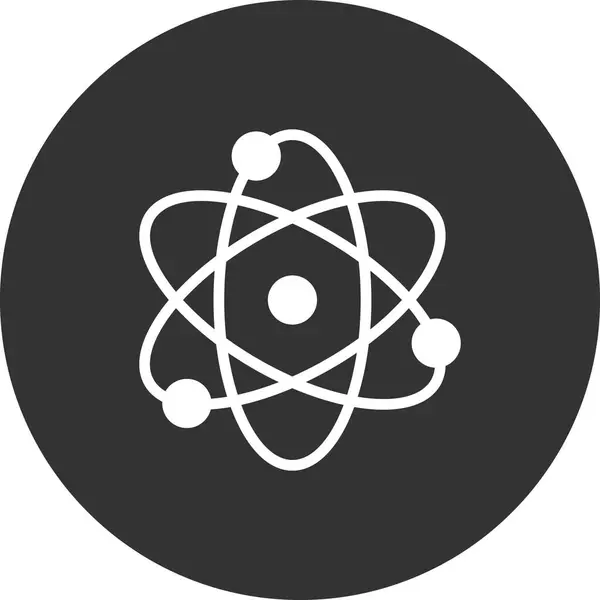 Atom Web Ikon Vektor Illusztráció — Stock Vector