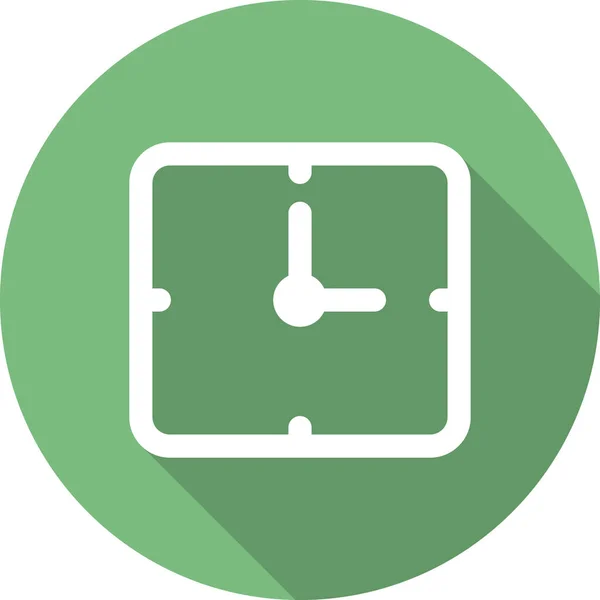 Vector Illustration Square Clock Icon — стоковый вектор