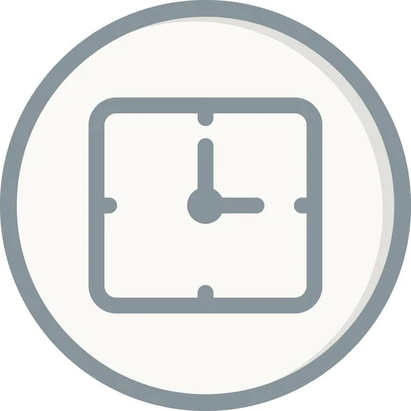 Vector Illustration Square Clock Icon —  Vetores de Stock