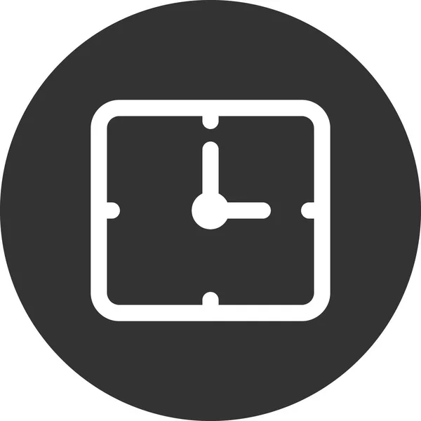 Vector Illustration Square Clock Icon — 스톡 벡터