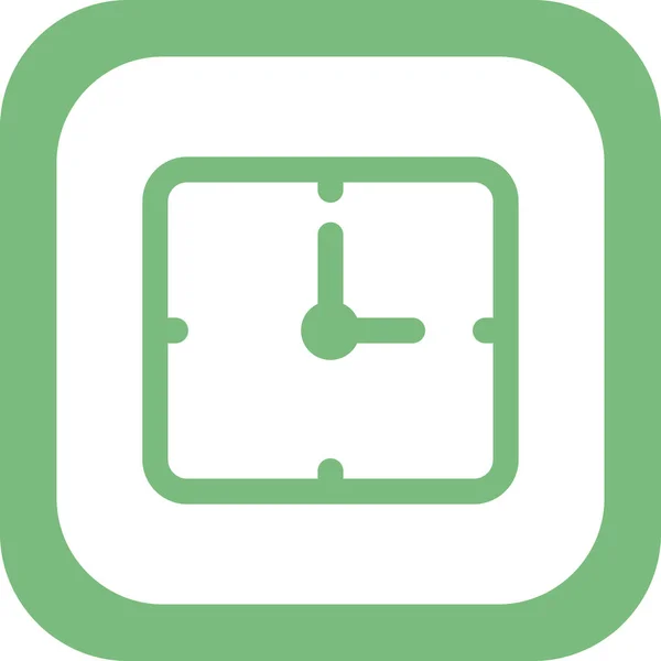 Vector Illustration Square Clock Icon — Stock vektor