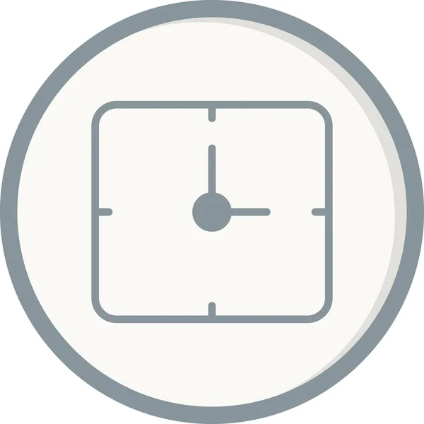 Vector Illustration Square Clock Icon — Διανυσματικό Αρχείο