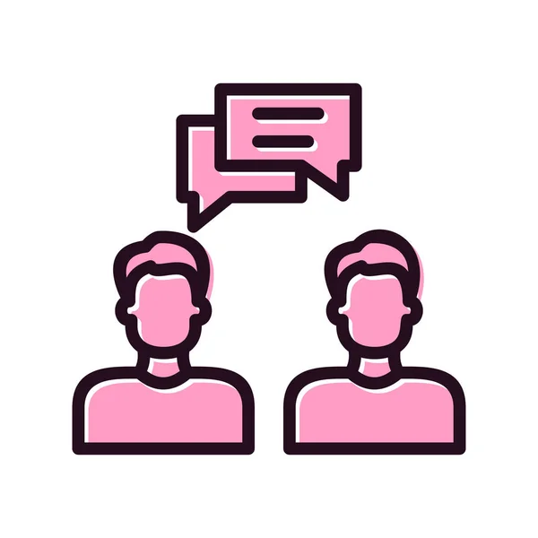 Chat Icon Vektor Illustration Berater — Stockvektor