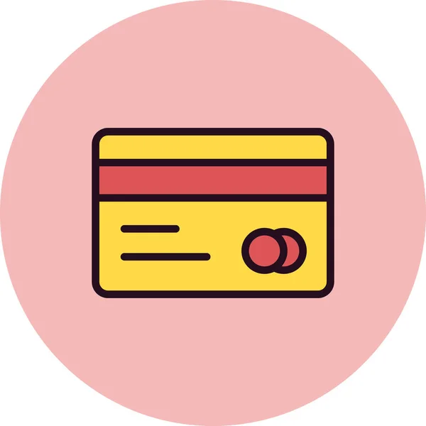 Ikona Kreditní Karty Vektorová Ilustrace — Stockový vektor