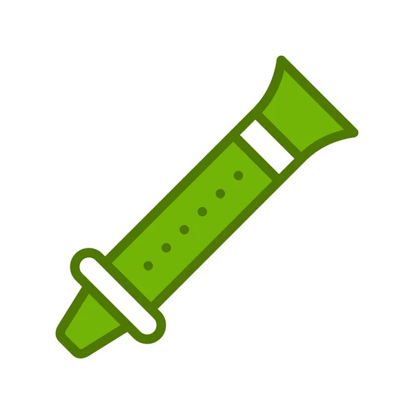 Vector Illustration Flute Icon — Stock Vector