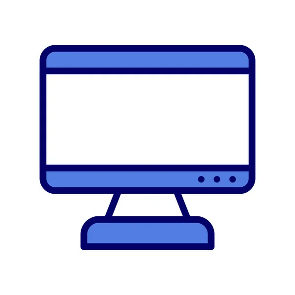 Computer Monitor Vector Web Icon — Wektor stockowy