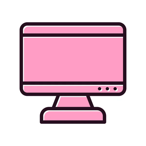 Иконка Вектора Web Монитора Компьютера — стоковый вектор