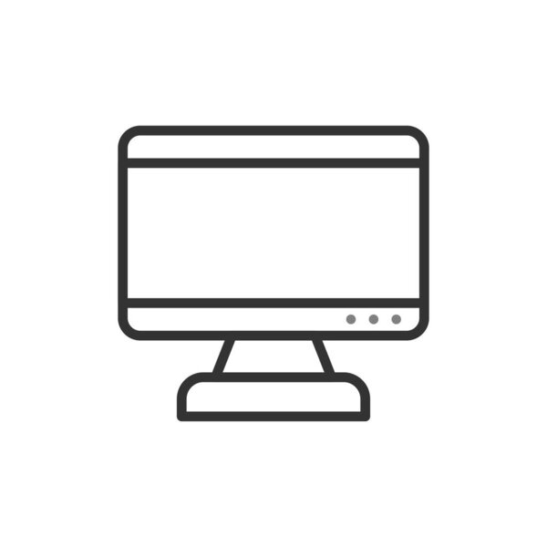 computer monitor vector web  icon