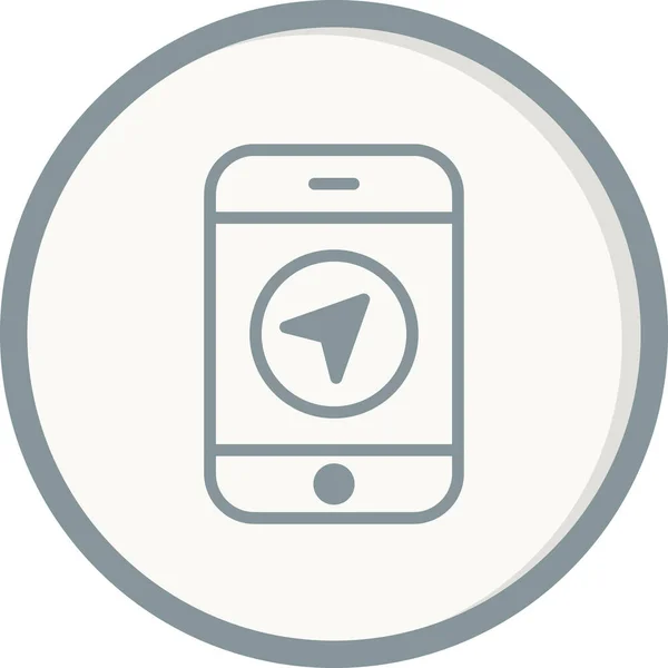 Icône Téléphone Portable Isolé Sur Fond Blanc Pour Votre Conception — Image vectorielle